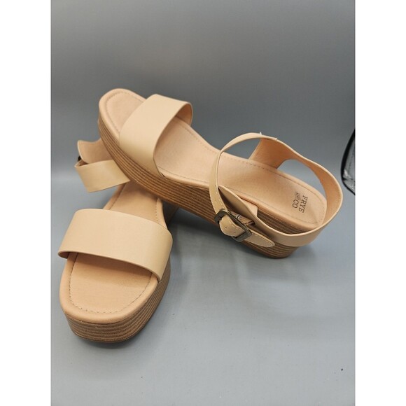 Frye And CO SZ 11 Lylah Wedge Sandal Tan - Picture 6 of 10